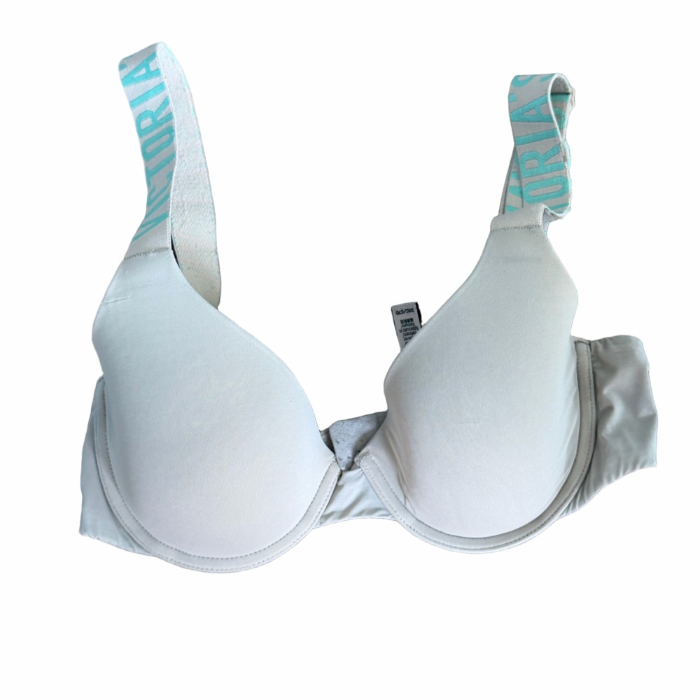 Victoria's Secret Beige Bra with Teal Accents